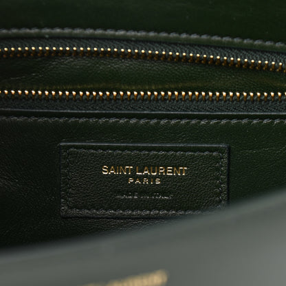 Saint Laurent Smooth Calfskin Carre Satchel Green 7 of 14