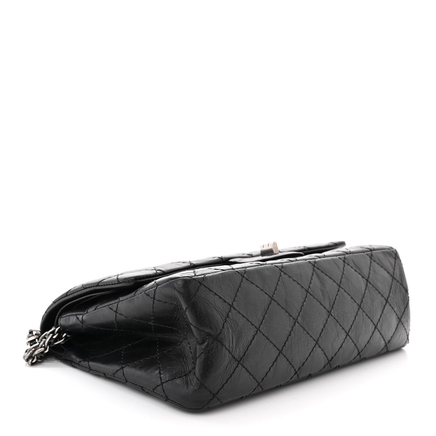 Chanel Aged Calfskin Quilted 2.55 Reissue 225 Flap Black 4 of 11