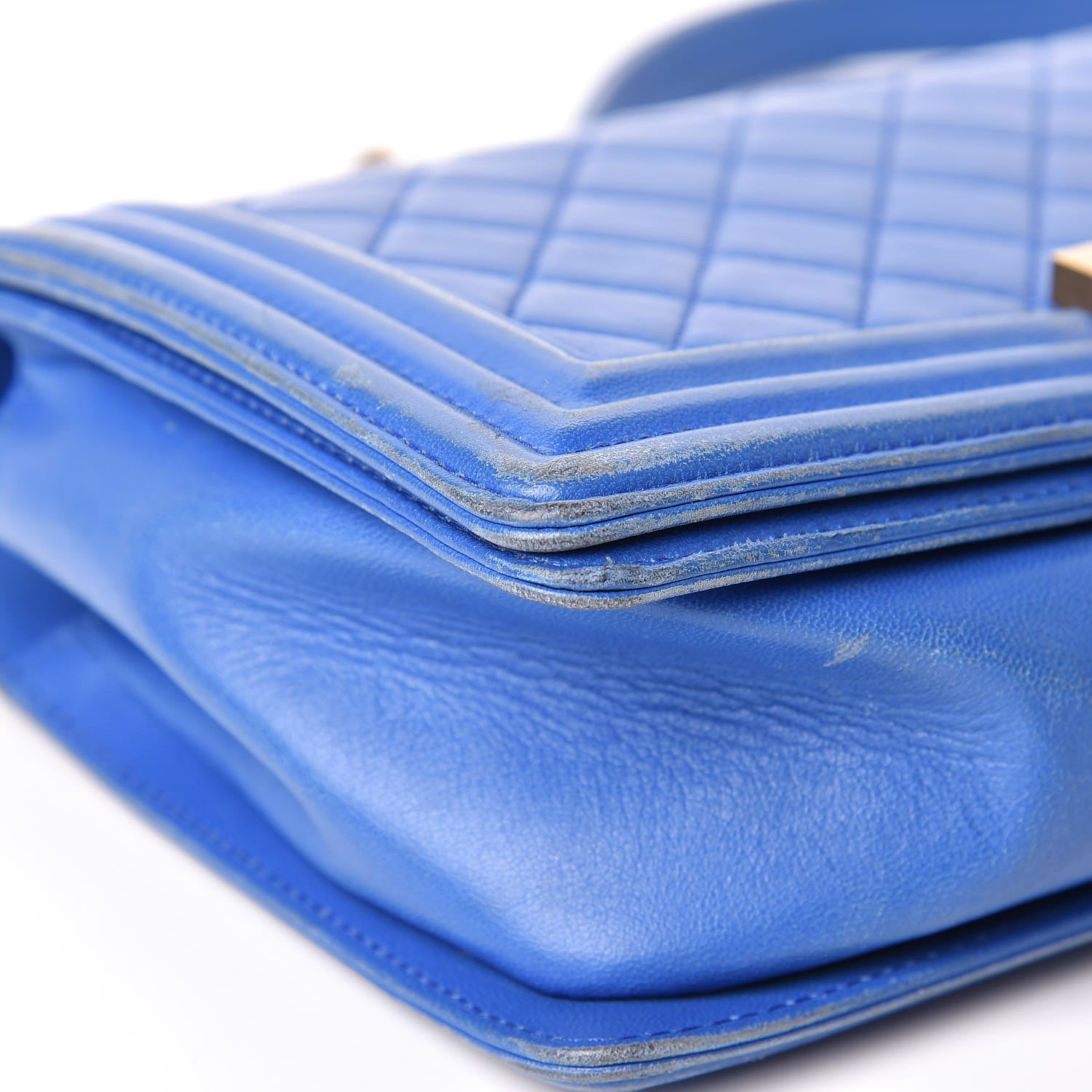Chanel Lambskin Quilted Medium Boy Flap Blue 13 of 31