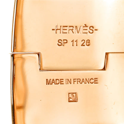 Hermes Enamel Charniere Uni Wide Hinged Bracelet M Black 4 of 5