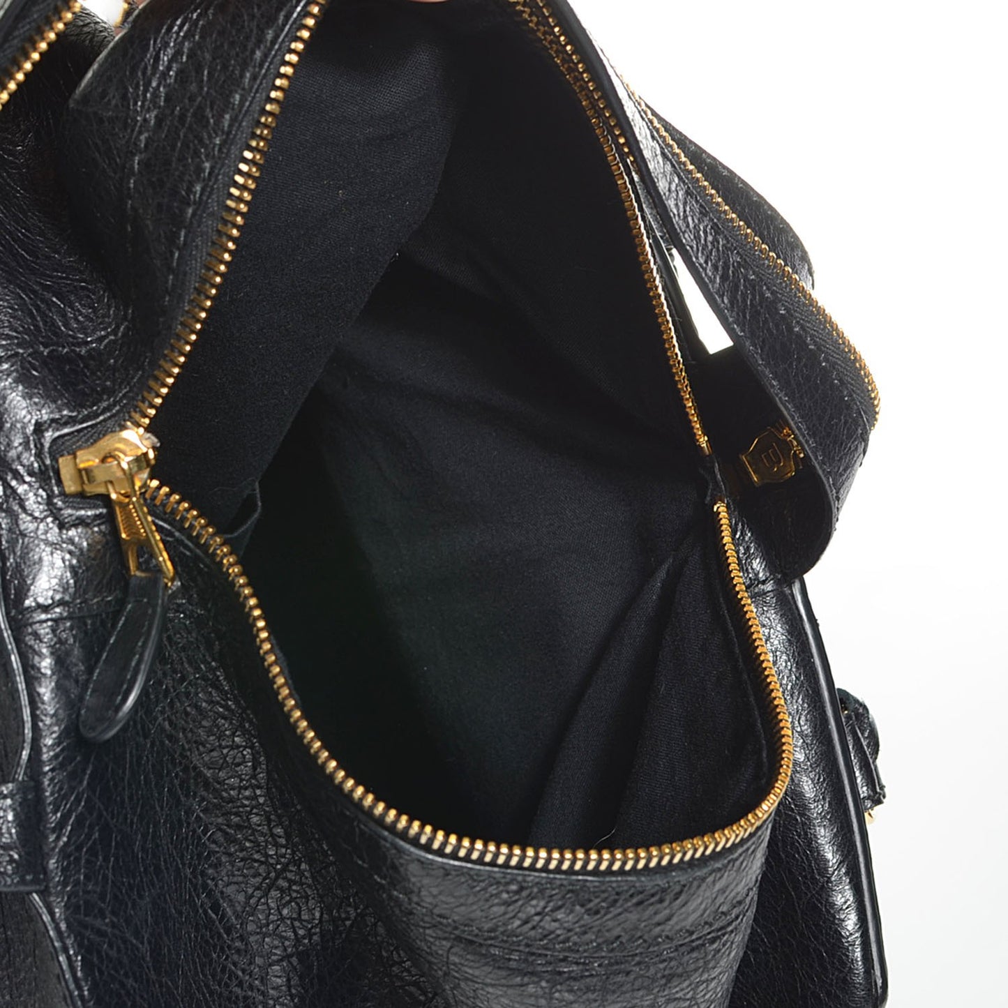 Agneau Giant 12 Gold Hardware Zip Traveler Backpack Black
