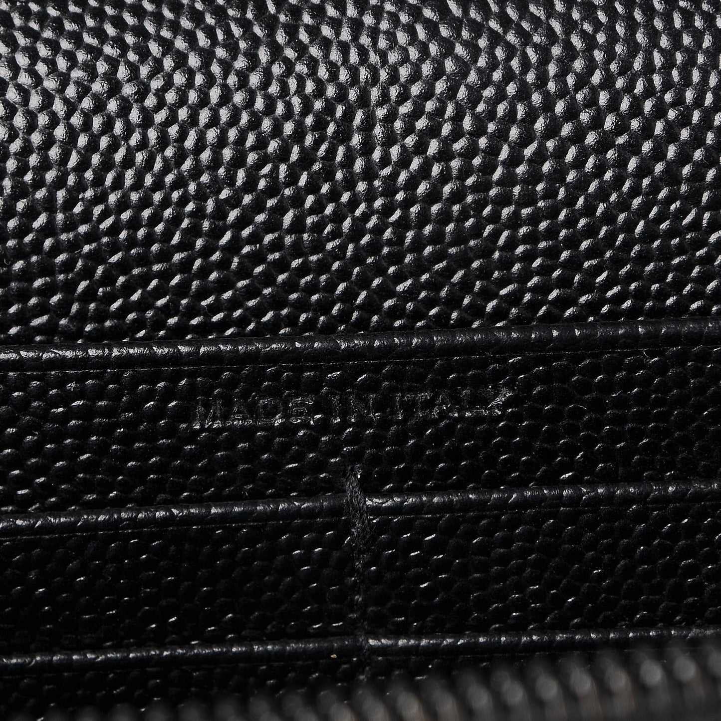 Grain De Poudre Matelasse Chevron Monogram Chain Wallet Black