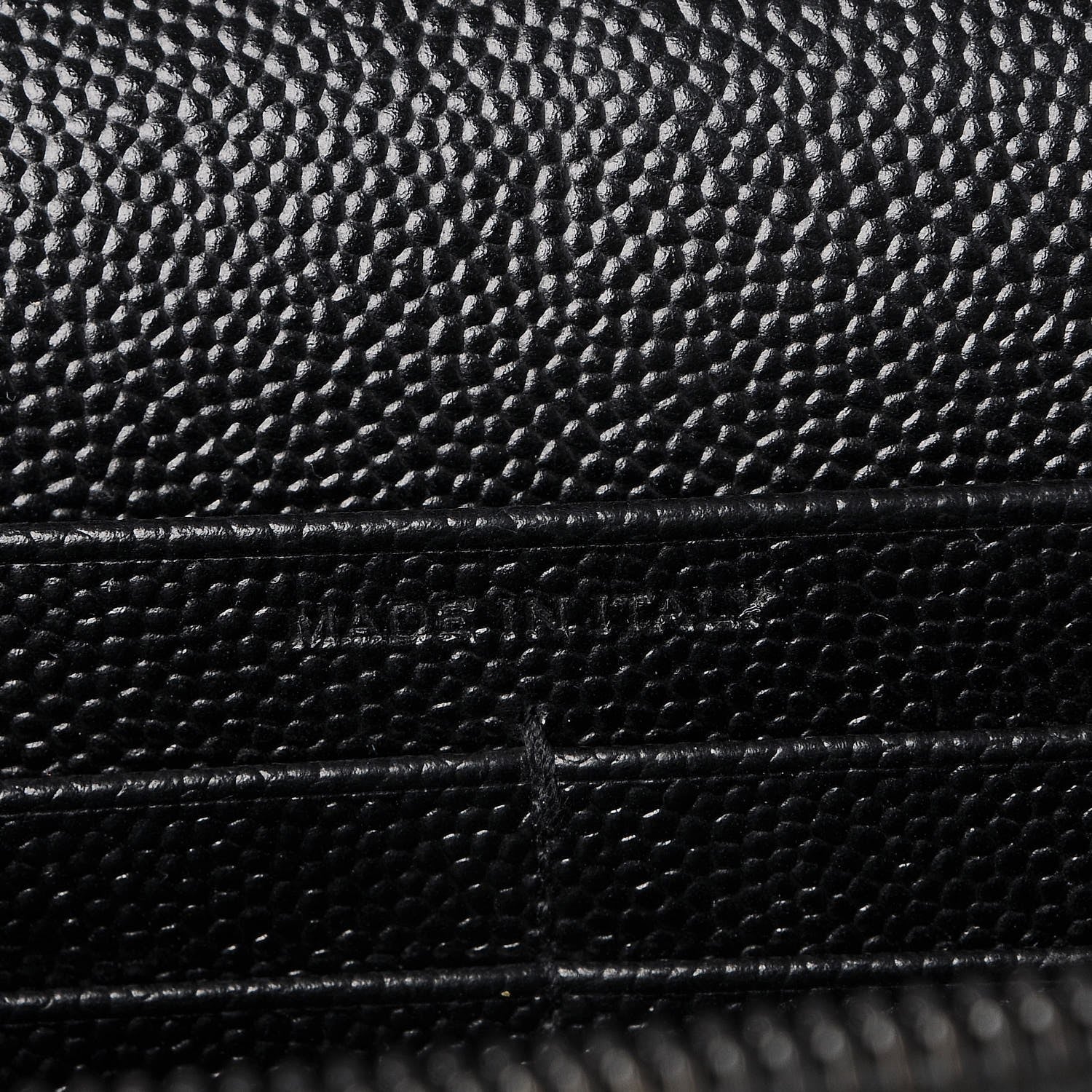 Saint Laurent Grain De Poudre Matelasse Chevron Monogram Chain Wallet Black 6 of 8