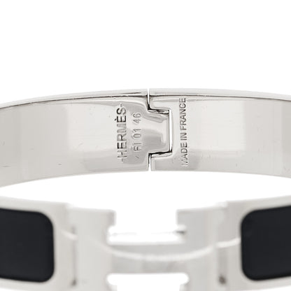 Hermes Narrow Enamel Clic Clac H Bracelet GM Bleu De Genes 4 of 4