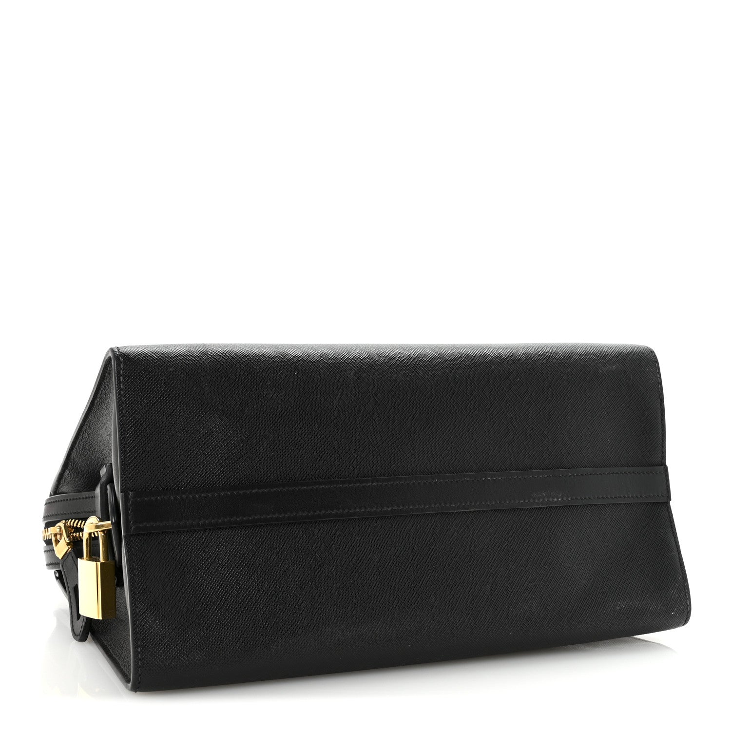 Prada Saffiano City Calfskin Medium Esplanade Tote Black 4 of 9