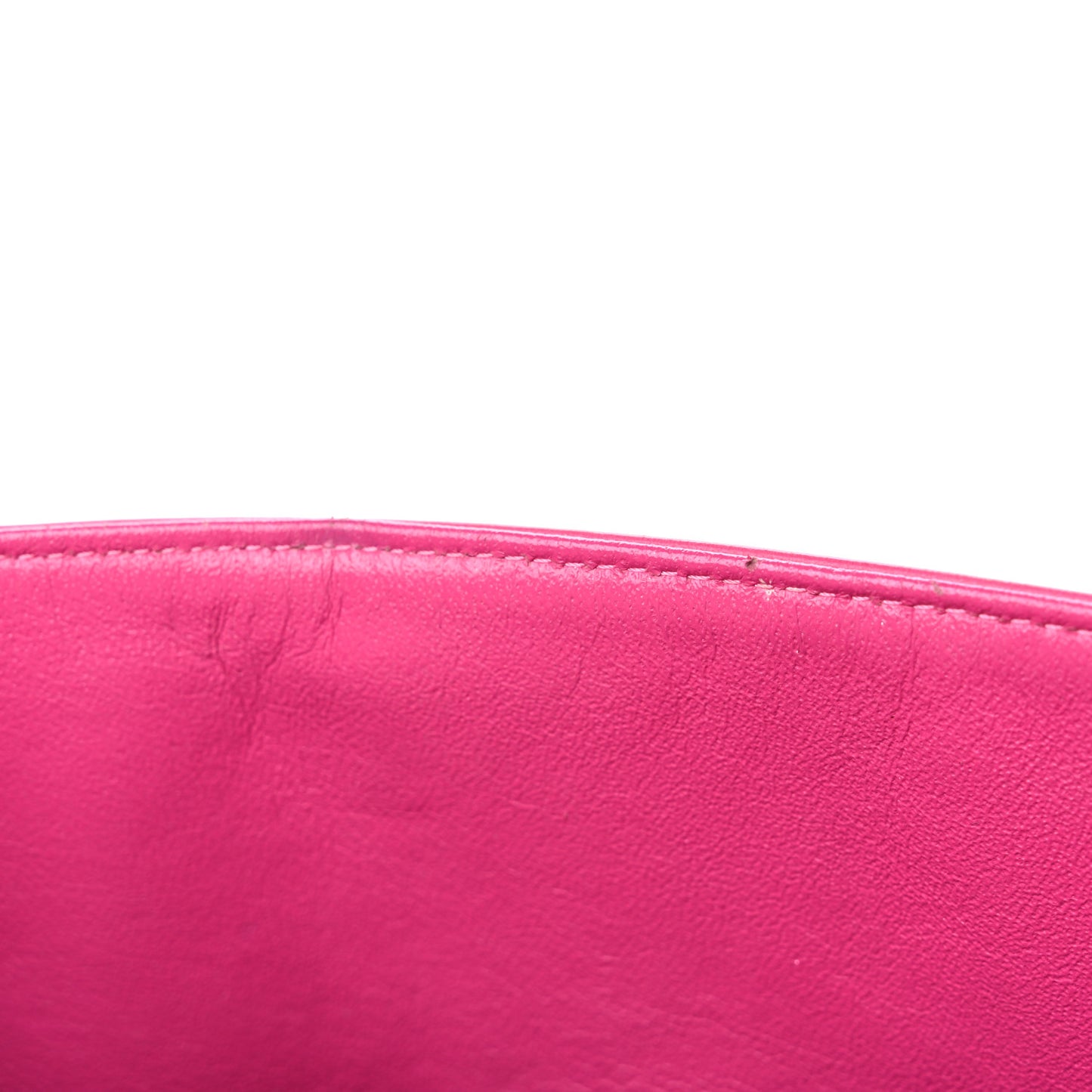 Lambskin Chevron Quilted Medium Double Flap Pink