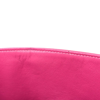 Chanel Lambskin Chevron Quilted Medium Double Flap Pink 15 of 22