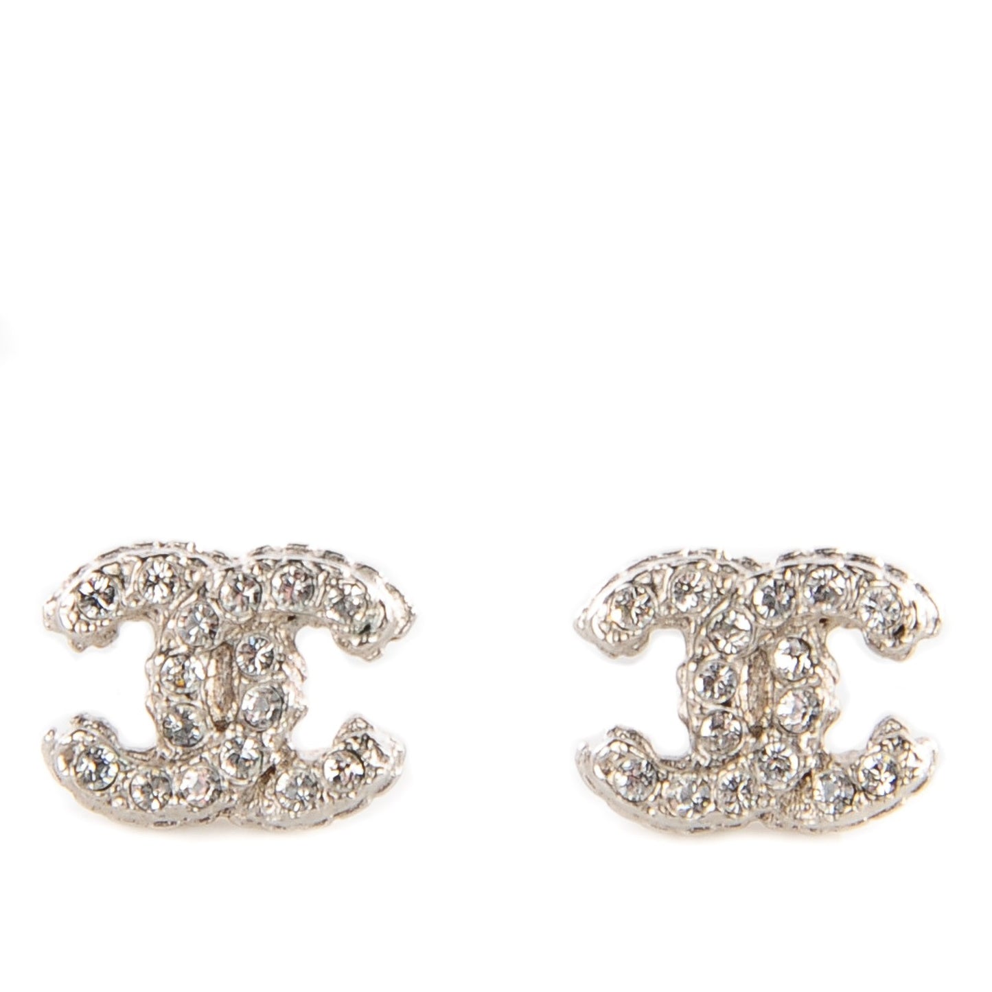 Crystal Timeless CC Earrings Silver