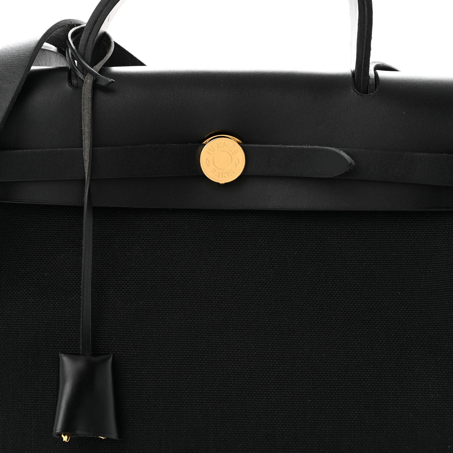 Hermes Military Toile Vache Hunter Herbag Zip Retourne 31 PM Black 9 of 11