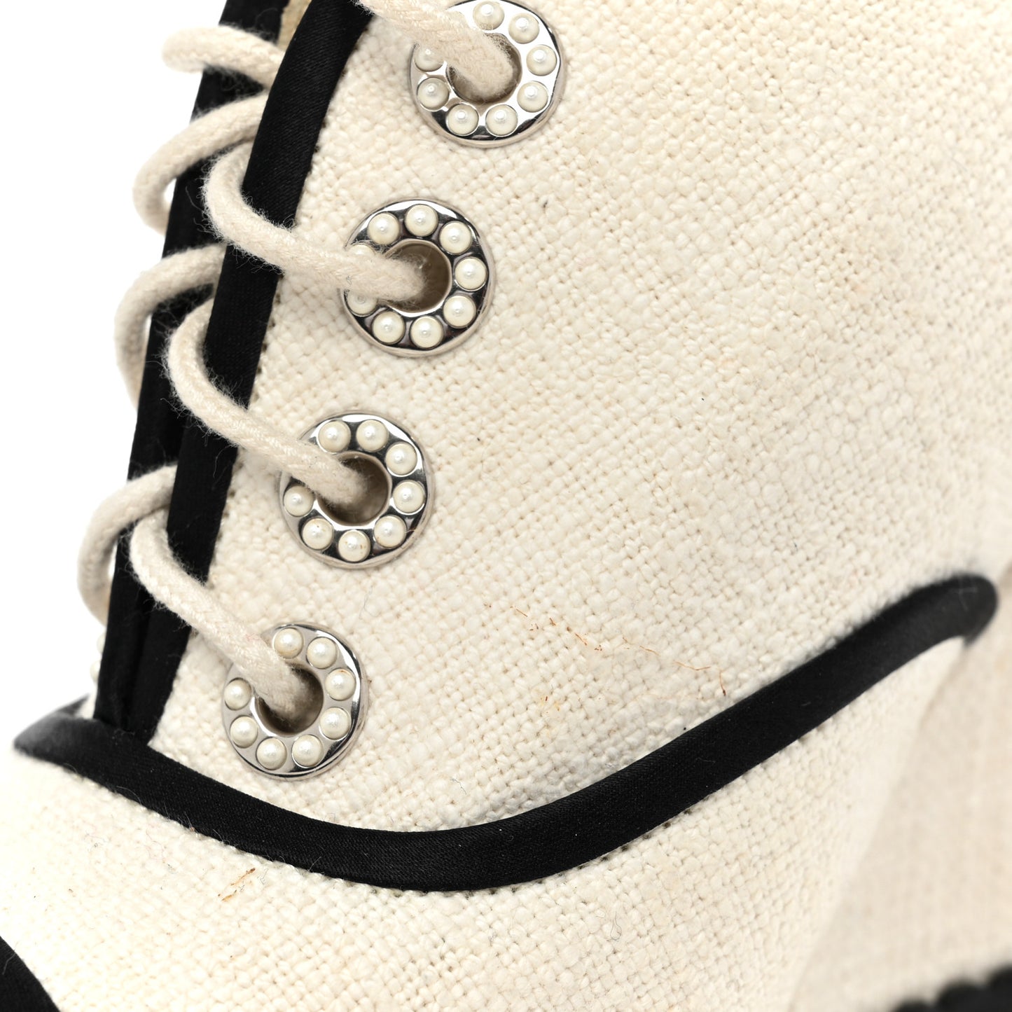Raffia Lace Up Wedge Espadrilles 36 Beige