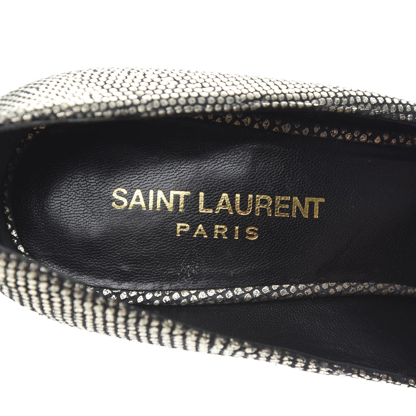 Metallic Calfskin Paris 105 Escarpin Pumps 39 Gold