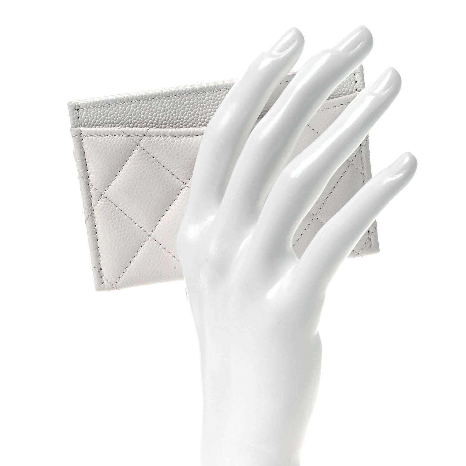Chanel Caviar Quilted Card Holder White 2 of 11