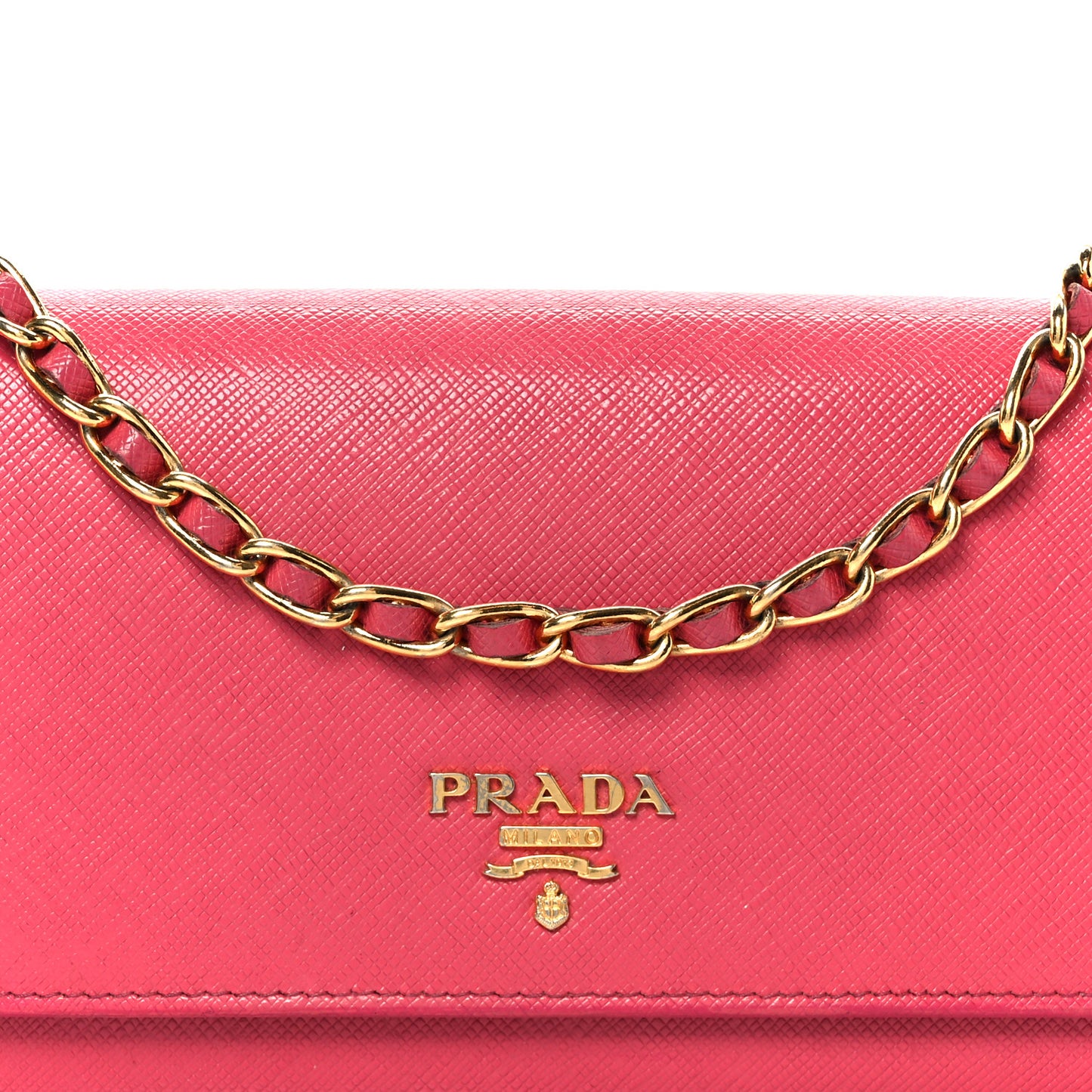 Saffiano Wallet on Chain Peonia