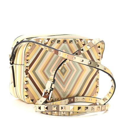 Valentino Garavani Vitello Native Couture 1975 Rockstud Camera Crossbody Bag Green Multicolor 2 of 7