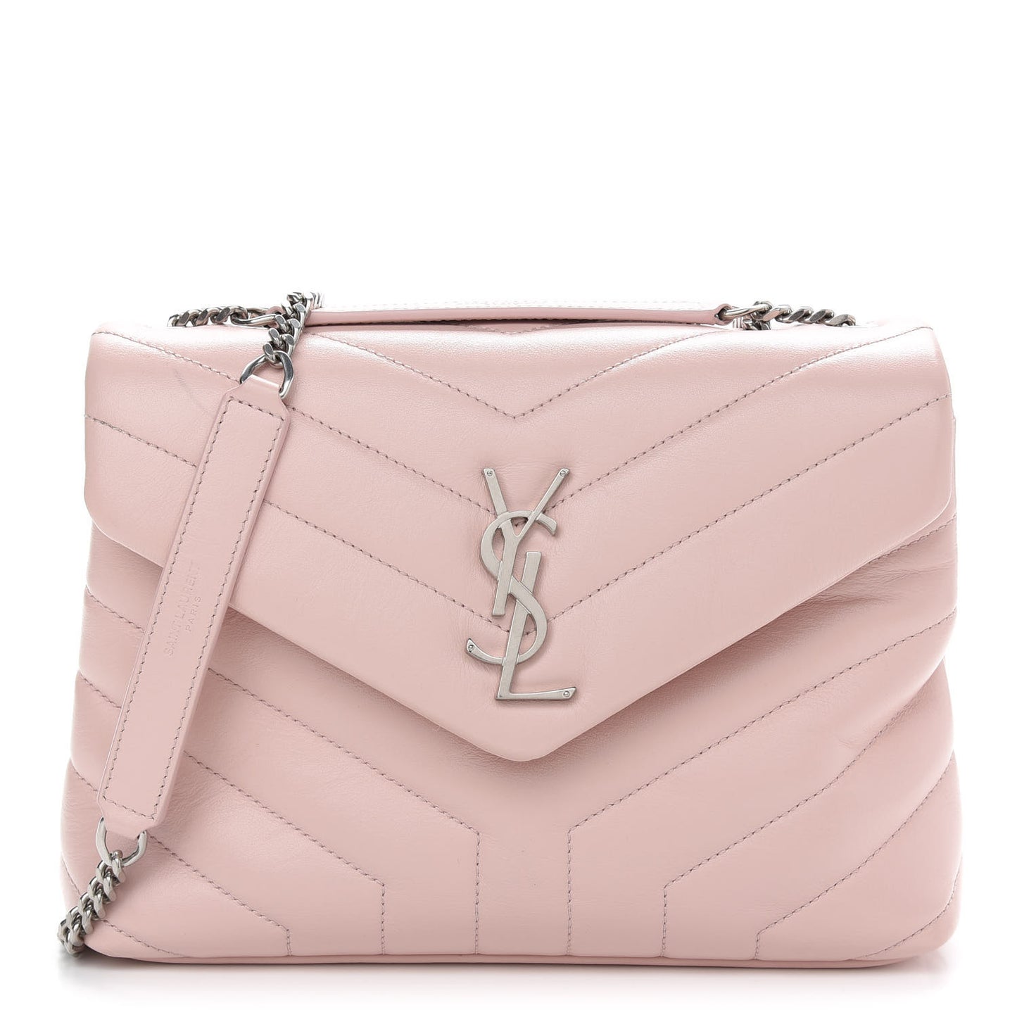 Calfskin Y Quilted Monogram Small Loulou Chain Satchel Rose Antic