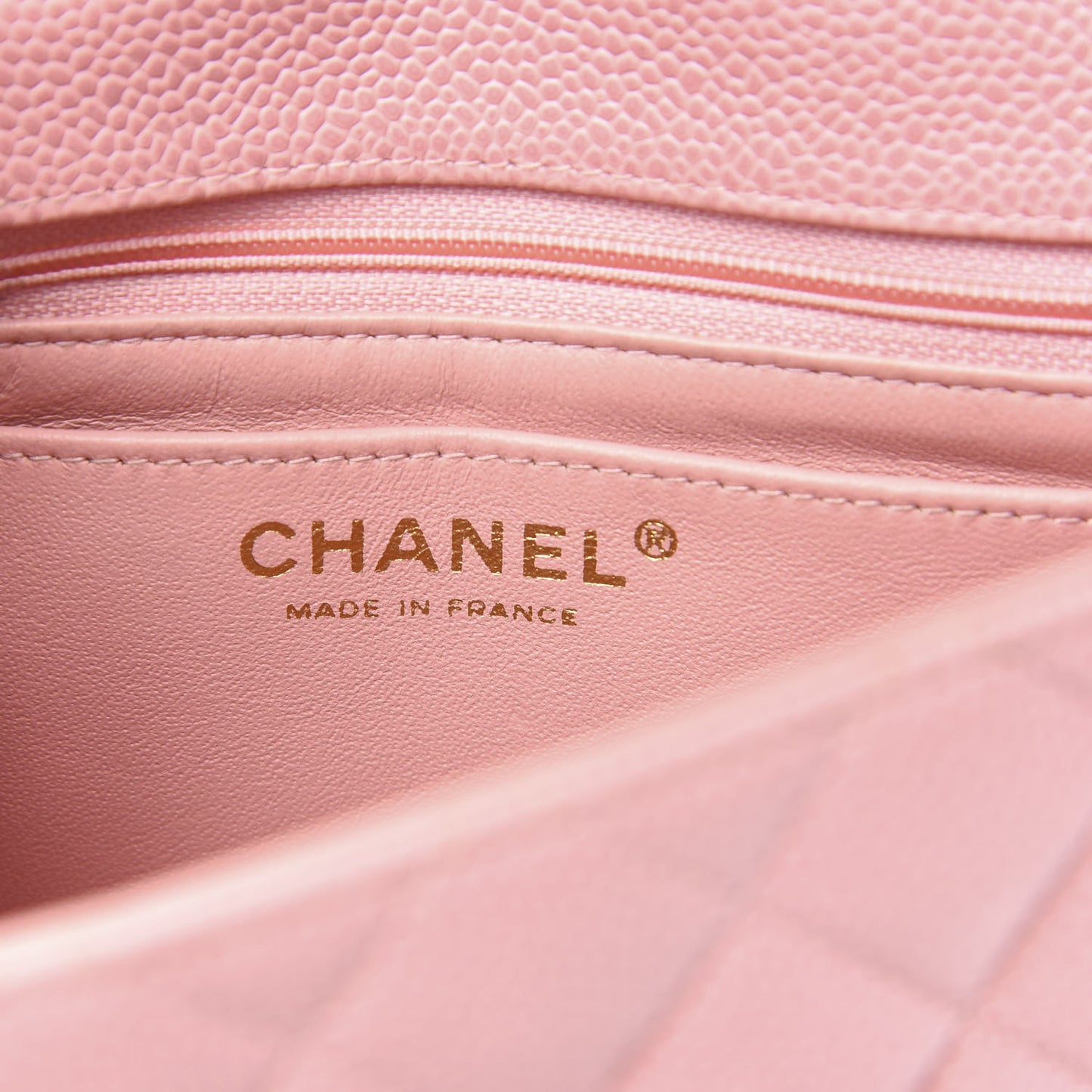 Caviar Quilted Mini Square Flap Pink