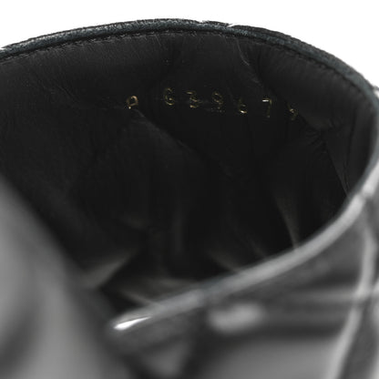Chanel Lambskin Quilted CC Mules Wedge Sandals 40 Black 9 of 10