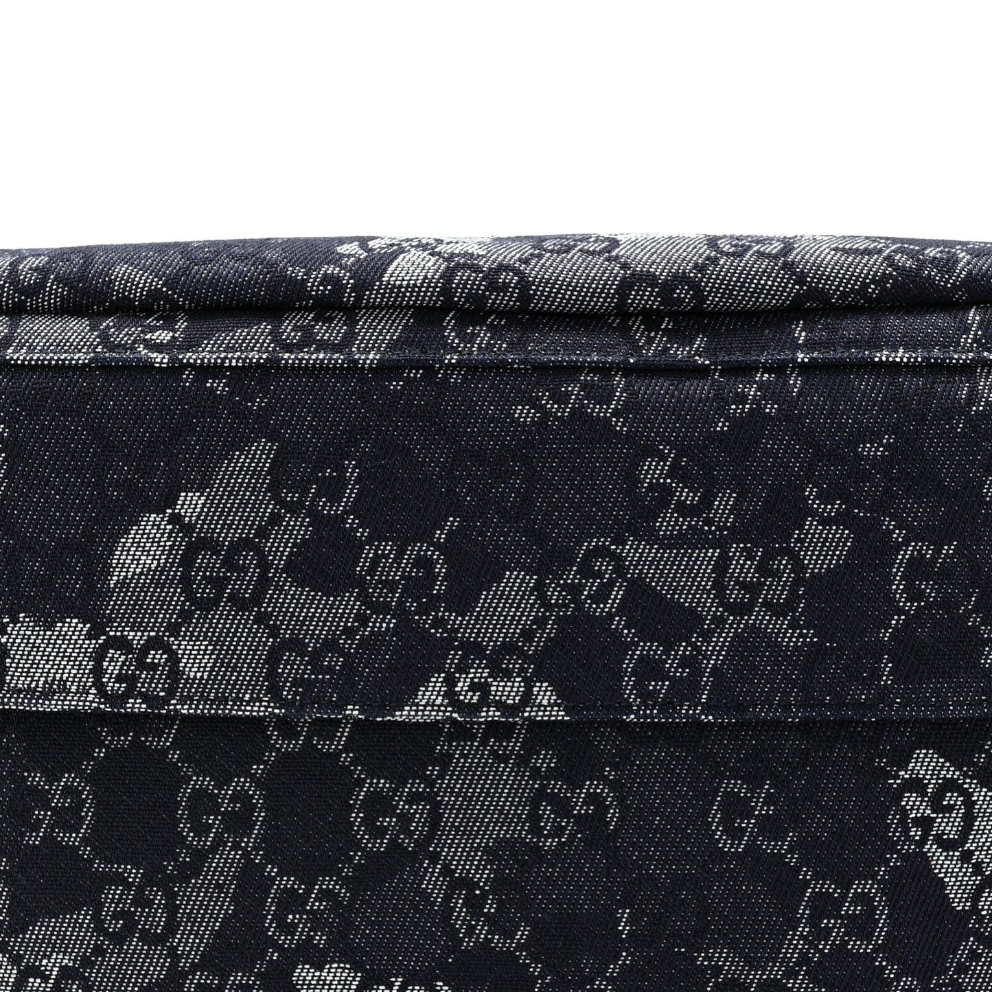 Denim Monogram Web Belt Bag Blue Multicolor