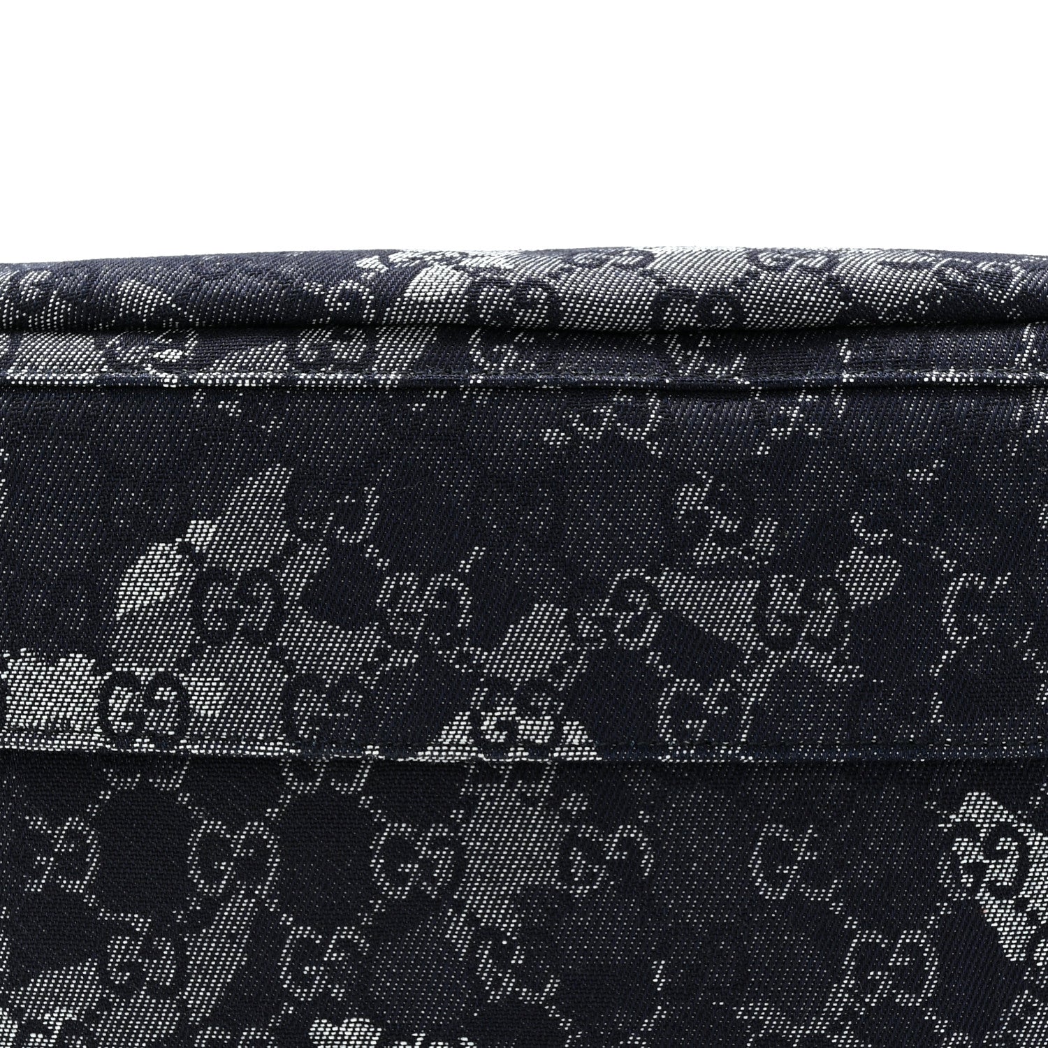 Gucci Denim Monogram Web Belt Bag Blue Multicolor 8 of 10
