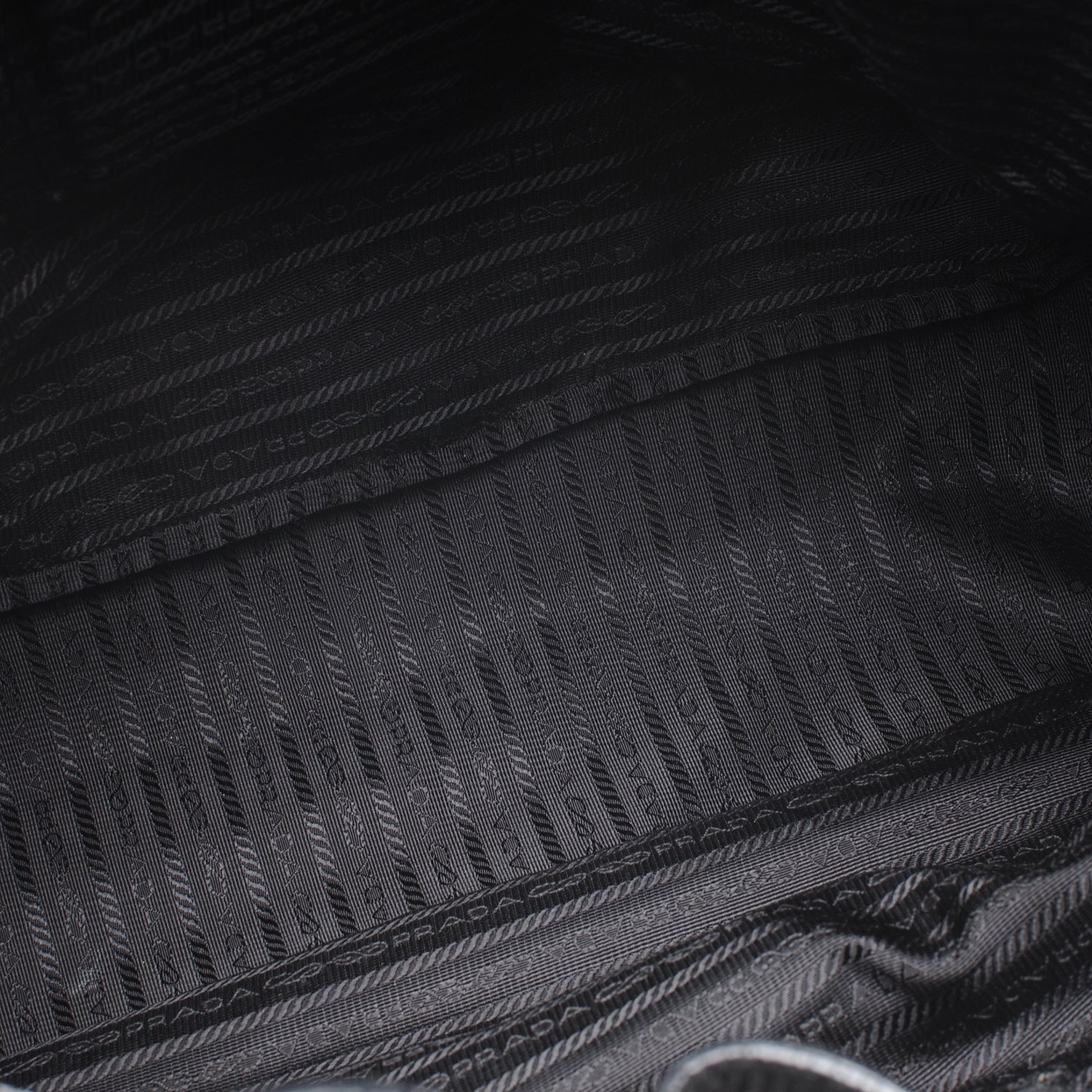 Prada Leather Gaufre Drawstring XL Nero Black 5 of 7