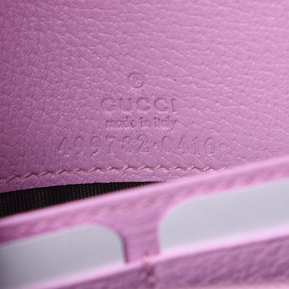 Gucci Calfskin Marquise Crystals Mini GG Chain Wallet Malva 7 of 8