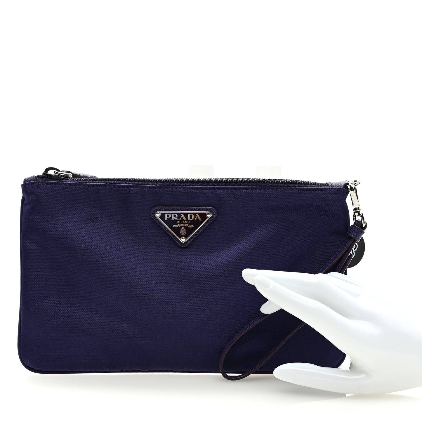 Tessuto Nylon Saffiano Wristlet Viola