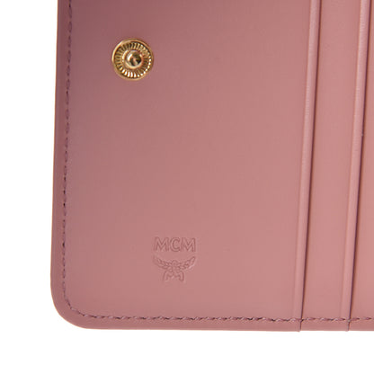 MCM Visetos Rabbit Zip Around Wallet Pink 7 of 9
