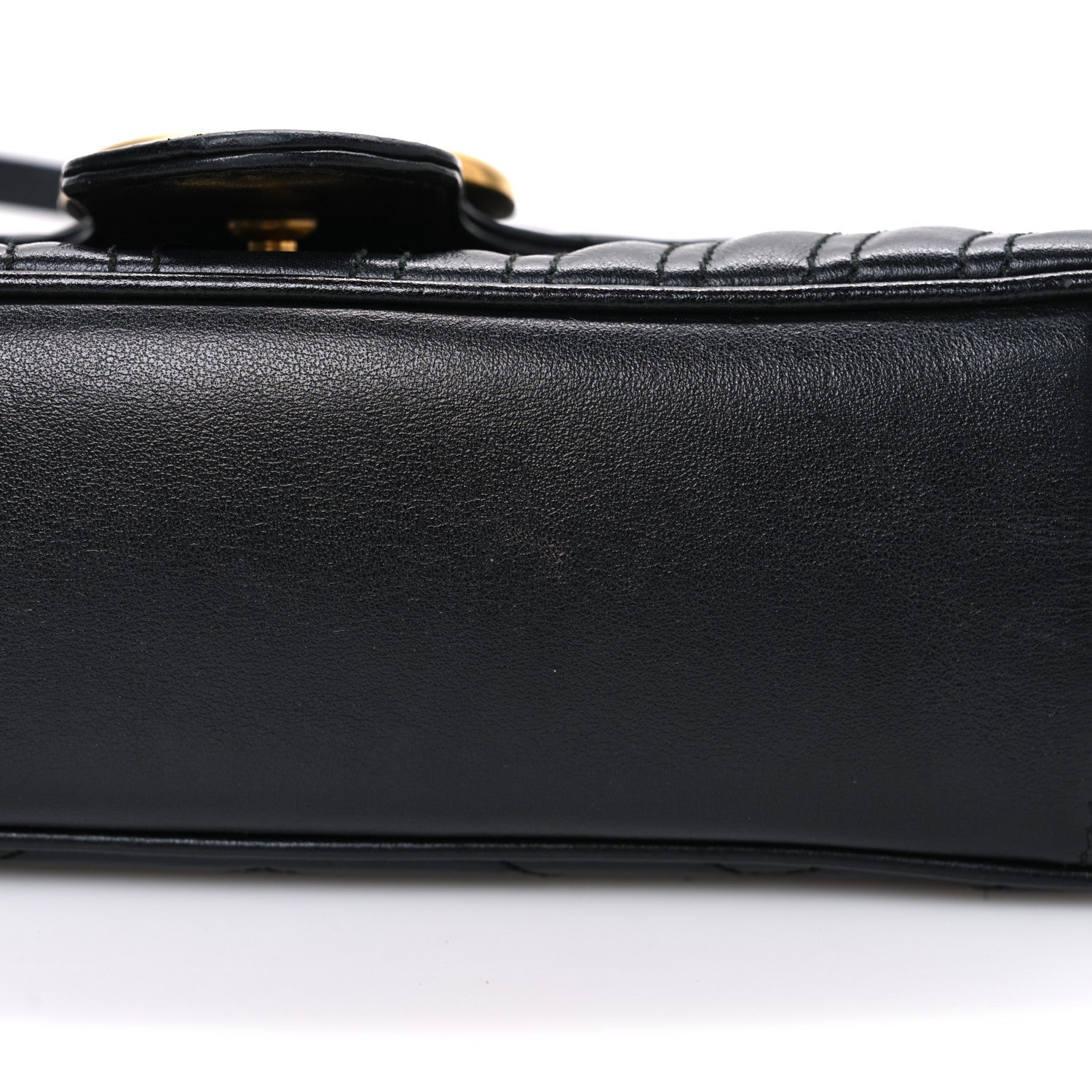 Gucci Calfskin Matelasse Small GG Marmont Shoulder Bag Black 11 of 11