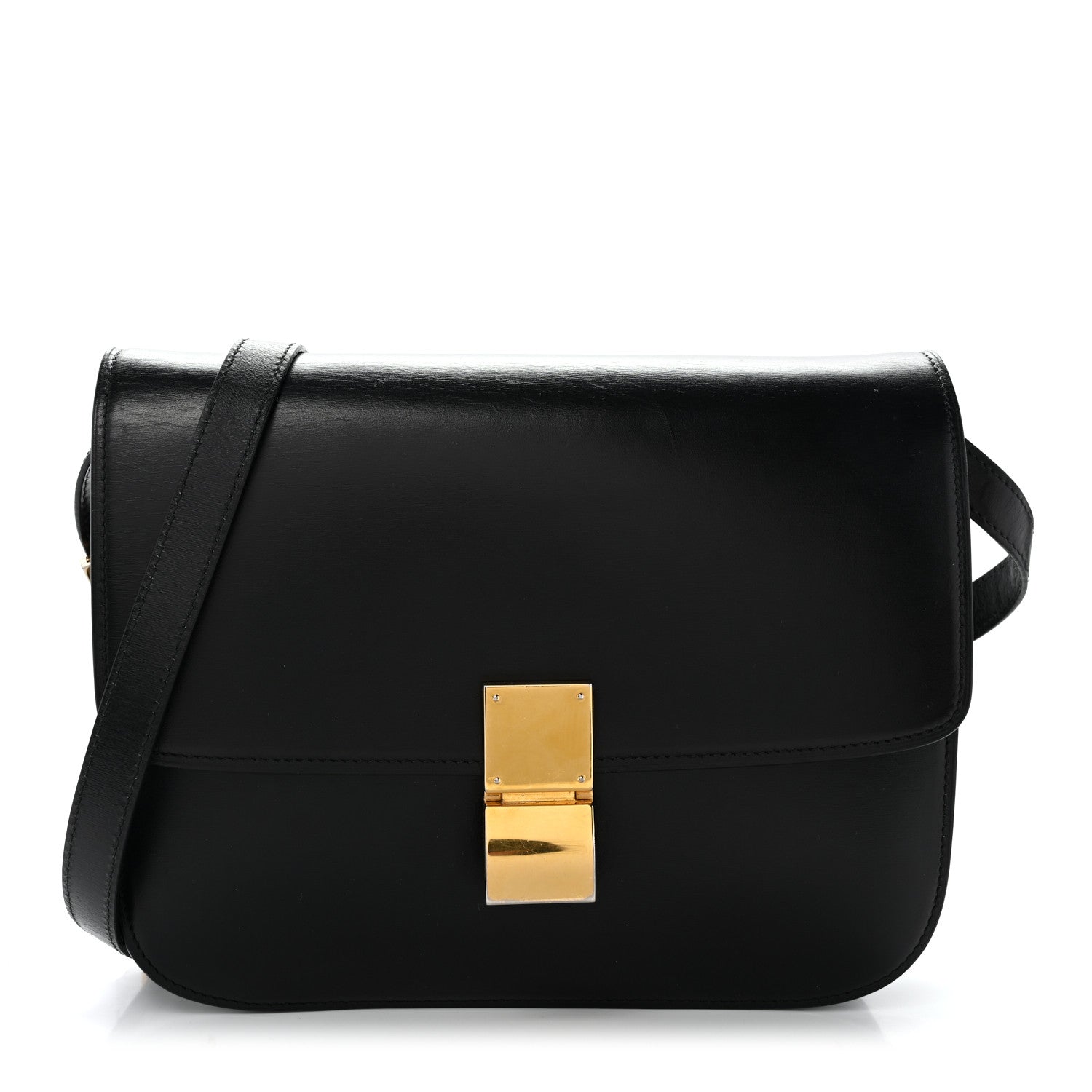 Celine Box Calfskin Medium Classic Box Flap Bag Black 1 of 12