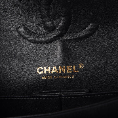 Chanel Jersey Quilted Medium Double Flap Black 7 of 9