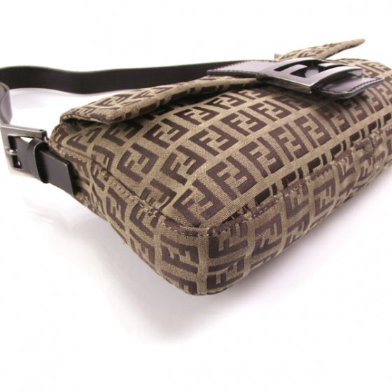 Fendi Zucchino Baguette Tote Brown 5 of 14