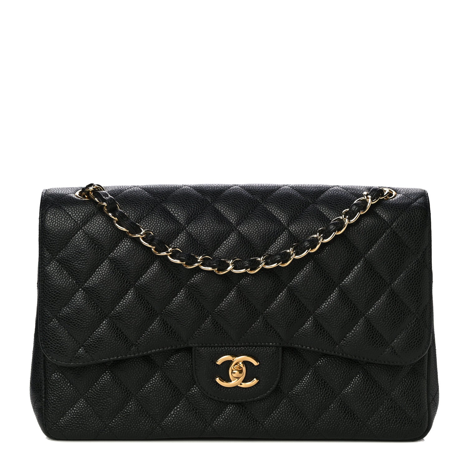 Chanel Caviar Quilted Jumbo Double Flap Black 1 of 10