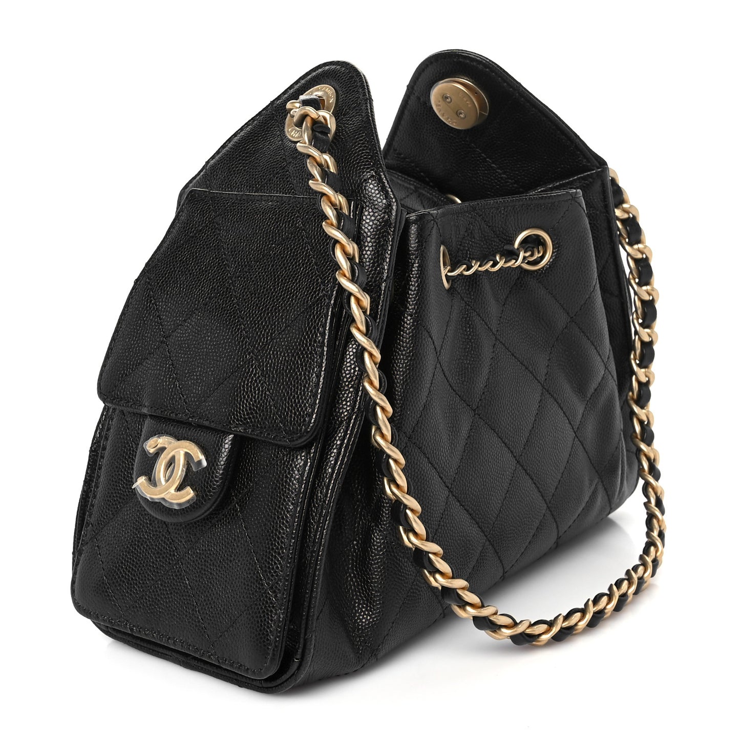 Caviar Quilted Mini Chanel 25 Handbag Black