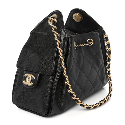 Chanel Caviar Quilted Mini Chanel 25 Handbag Black 3 of 11