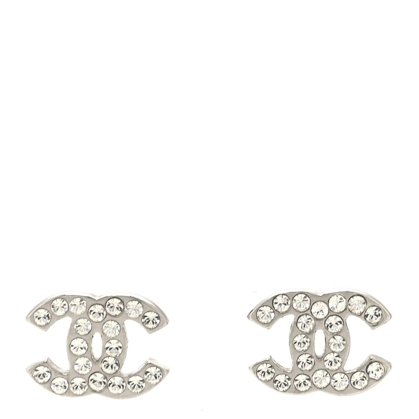 Crystal CC Earrings Silver