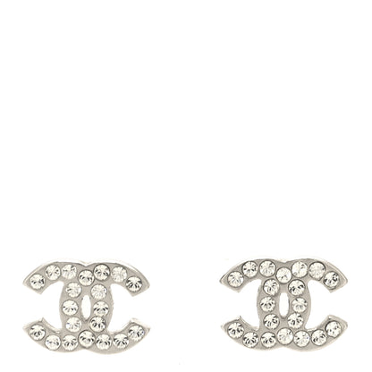 Chanel Crystal CC Earrings Silver 1 of 5
