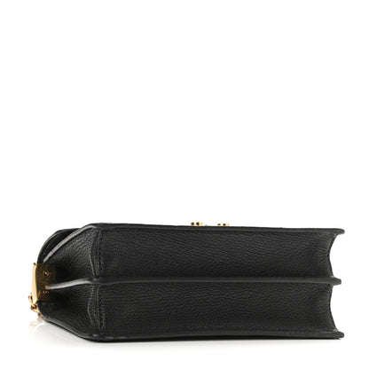 Miu Miu Jacquard Madras Confidential Logo Shoulder Bag Black 4 of 9