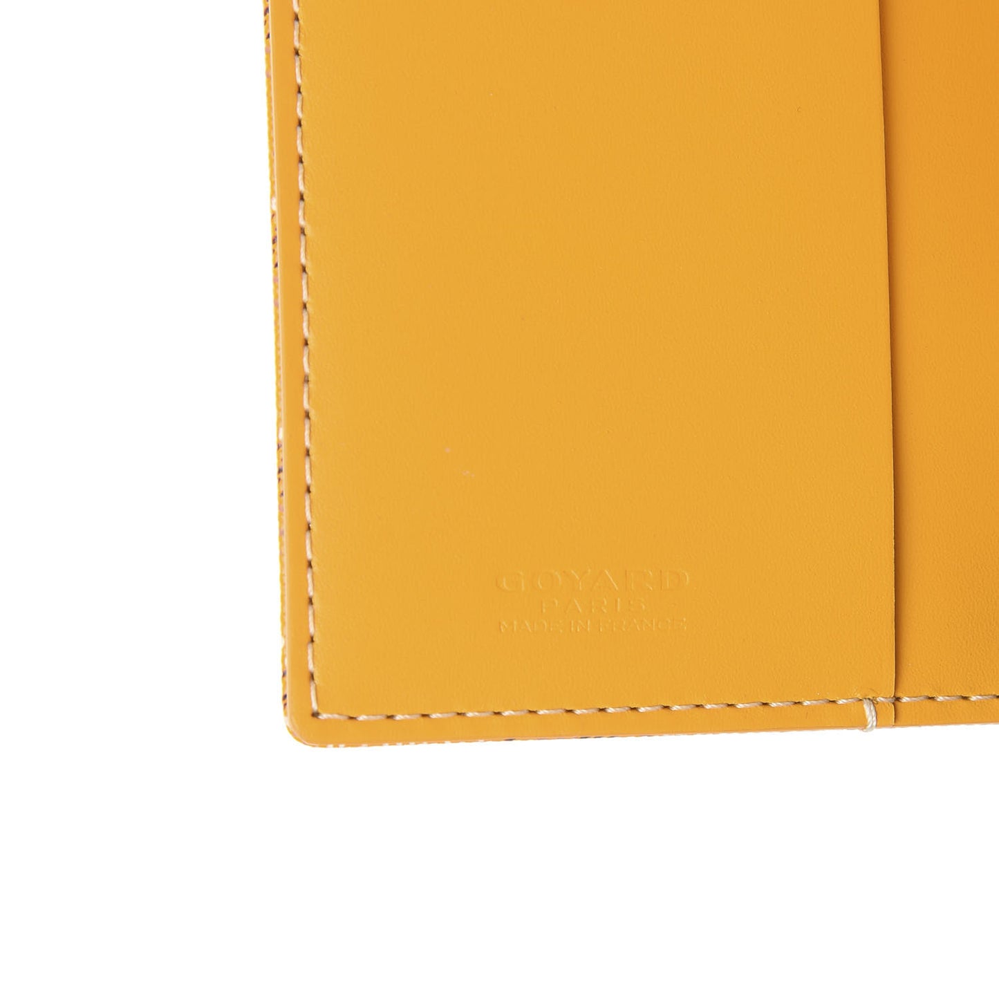 Goyardine Passport Holder Yellow