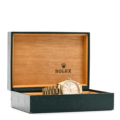 Rolex 18K Yellow Gold 36mm Oyster Perpetual Datejust Watch Silver 1601 5 of 5