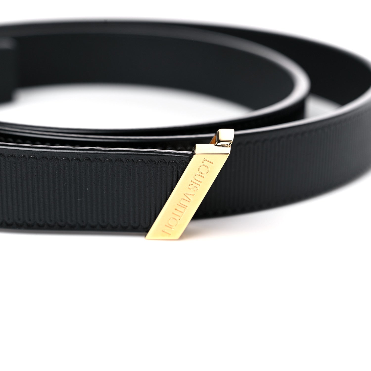 Louis Vuitton Taurillon Calfskin 30mm LV Initiales Belt 85 34 Black 9 of 10