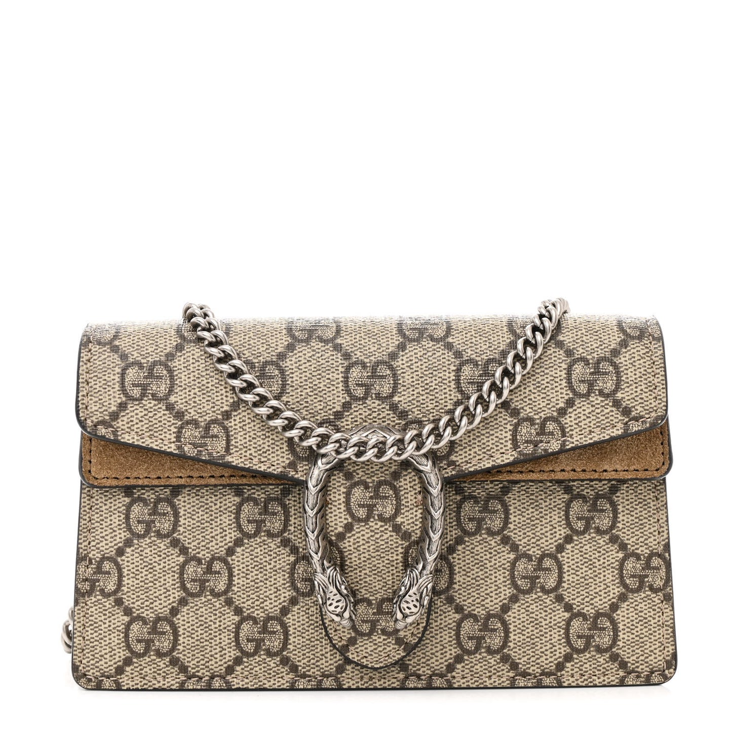 GG Supreme Monogram Super Mini Dionysus Shoulder Bag Taupe