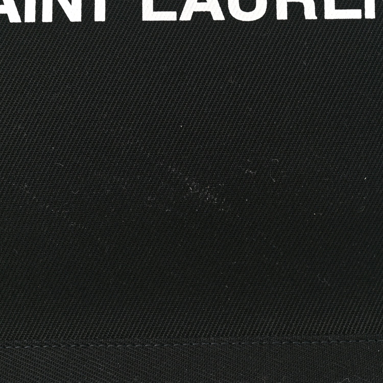 Saint Laurent Linen Calfskin Rive Gauche Tote Black 11 of 12