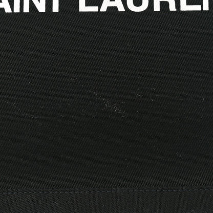 Saint Laurent Linen Calfskin Rive Gauche Tote Black 11 of 12