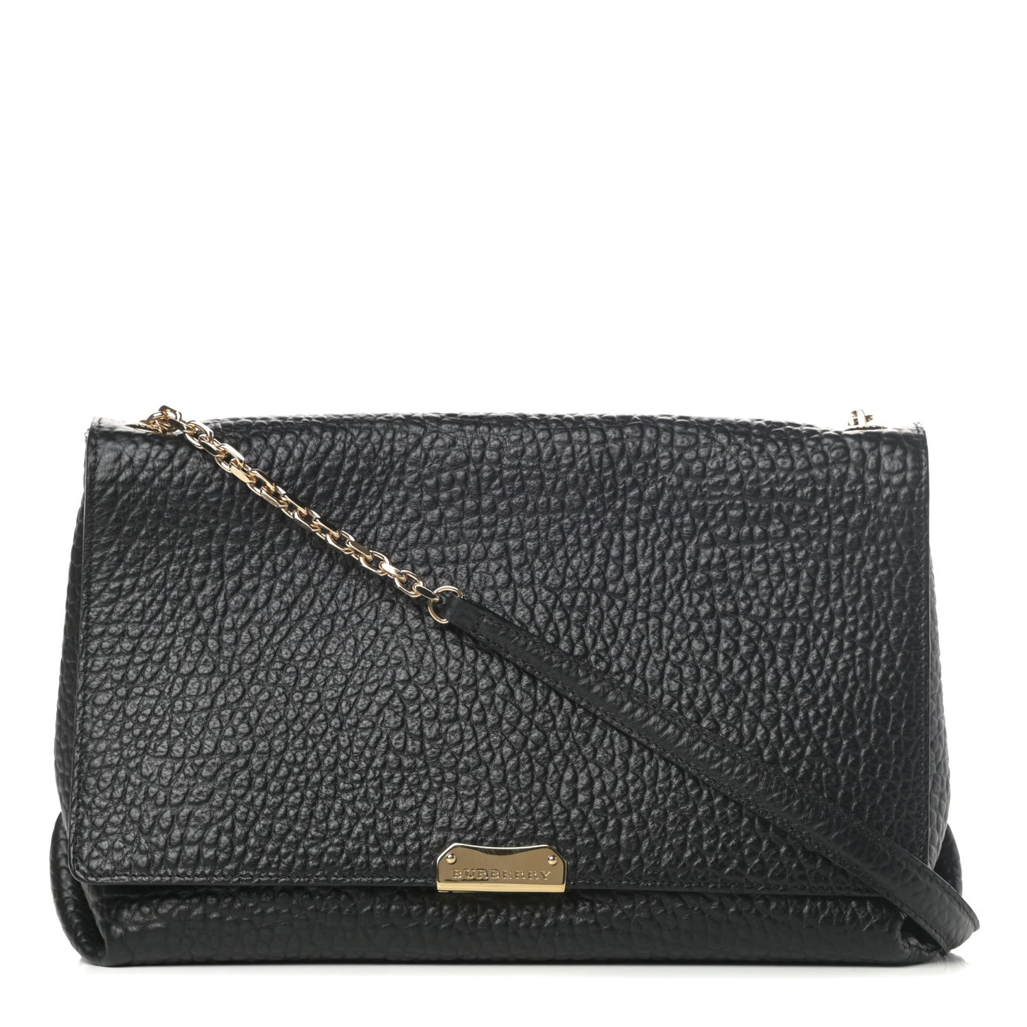 Signature Grain Large Mildenhall Shoulder Bag Black