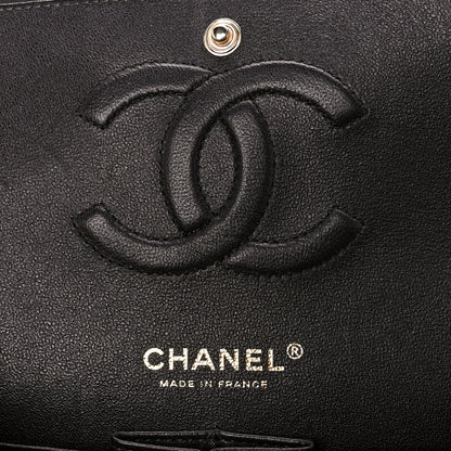 Chanel Lambskin Chevron Quilted Medium Double Flap Black 6 of 11