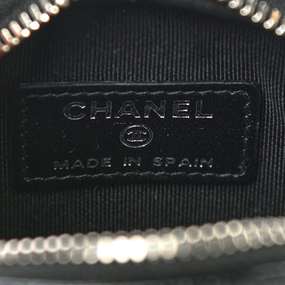 Chanel Iridescent Caviar Quilted Zip Around Classic Coin Purse Black 6 of 11