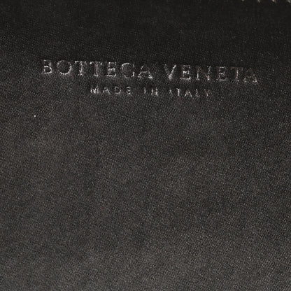 Bottega Veneta Satin Snakeskin Intrecciato Stretch Knot Clutch Ardoise 6 of 9