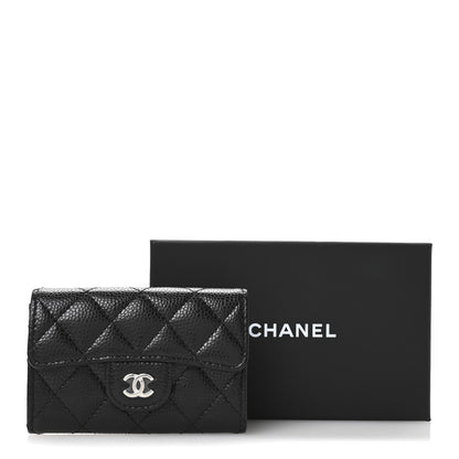 Chanel Caviar Quilted Flap Card Holder Wallet Black 9 of 9