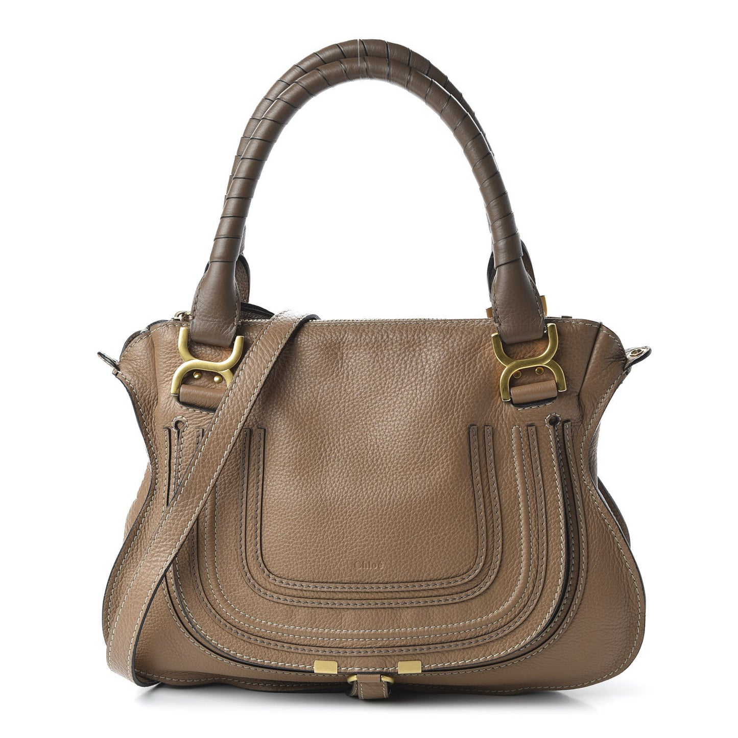Calfskin Medium Marcie Satchel Nut