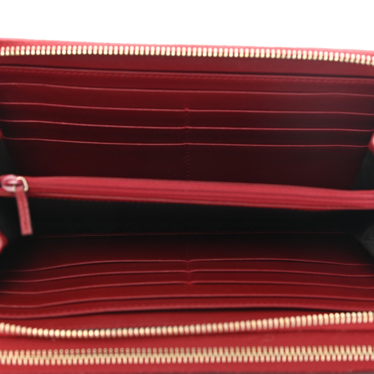 Guccissima Signature Travel Document Case Hibiscus Red